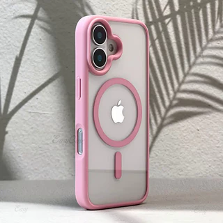 Capa Magnética Fosca Compatível Com iPhone 18 17 16 15 14 13 12 11 Pro Max Plus À Prova Choque Macia Transparente Resist