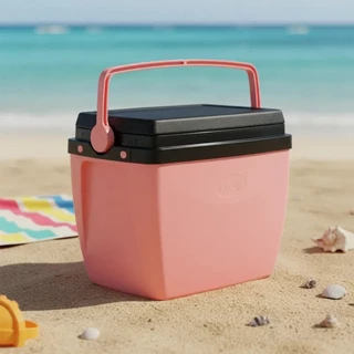 Caixa Térmica Com Alça Ergonômica Porta Copos 18 Litros MOR Pêssego