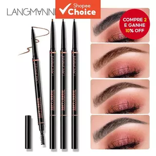 LANGMANNI Lápis De Sobrancelha Giratório Fino De Cabeça Dupla À Prova D'água De 1.5 Mm Para Cuidados Naturais em Oferta na Shopee