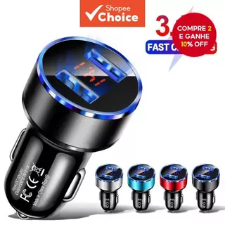 Adaptador De Carregador Usb Para Carro Carregamento Rápido Para Iphone, Samsung, Xiaomi E Huawei