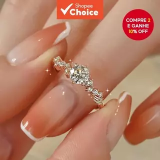 Elegante Anel De Zircão Joias De Luxo Festa De Verão Feminina em Oferta na Shopee