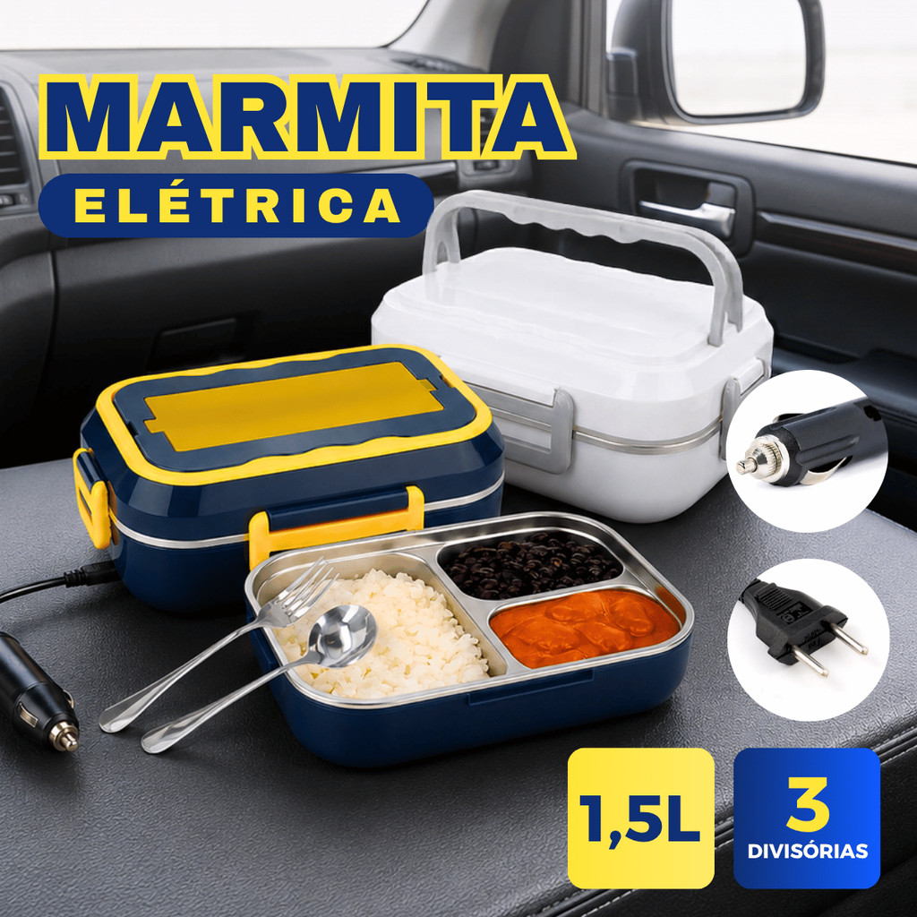 Marmita Elétrica Veicular 12v/bivolt Aquecedor De Alimentos