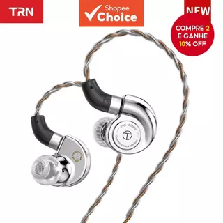 TRN Conch Fone De Ouvido De Alto Desempenho DLC Diafragma De Diamante Monitores Intra-Auriculares Dinâmicos Filtros De B em Oferta na Shopee