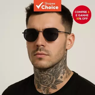 Óculos De Sol Hexagonais Com Armação De Metal, Estilo Clássico Retro Piloto Uv400 Para Mulheres E homens