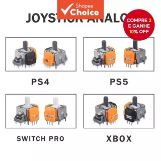 2 Pcs 3D Hall Effect Joystick Substituição Controlador Acessórios De Reparo Para PS4/PS5/Switch Pro/Xbox em Oferta na Shopee