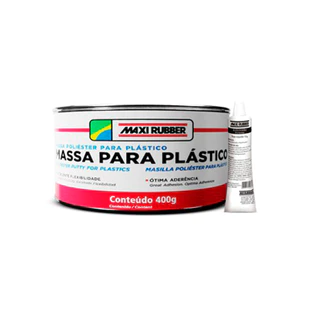 MASSA POLIESTER PARA PLASTICOS 400 GR MAXI RUBBER AUTOMOTIVA