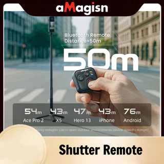 aMagisn 50M Controle Remoto Bluetooth Para Insta360 X5/X4 Ar/Ace Pro 2 Gopro Hero 13 12 Câmera iOS Android Controlador D