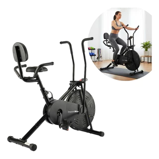 Air Bike Com Encosto Ideal para Alta Queima de Calorias Resistência a Ar e Treino Intenso Suporta Até 150kg em Oferta na Shopee