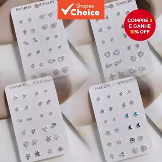 12 Pares De Brincos De Folha De Avião Amor Conjunto Estilo Coreano Joias Da Moda Presente em Oferta na Shopee