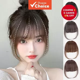 Grampo De Cabelo De Peruca De Franja De Ar Sem Costura Invisível-Extensões Fofas Para Mulheres Com Costeletas em Oferta na Shopee