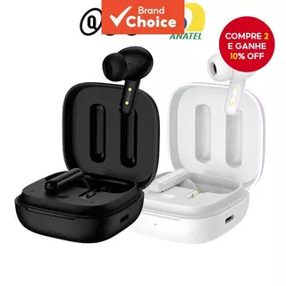 QCY T13 Fones De Ouvido Jogos Esportes ANC Fone HT06 Bluetooth 5.3 28dB Profundidade E Modo Transparência Com Microfone em Oferta na Shopee