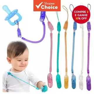 Kit 3 Porta-Chupeta Universal Tipo Mola , Acessórios Para , Produtos Ao Ar Livre Bebês em Oferta na Shopee