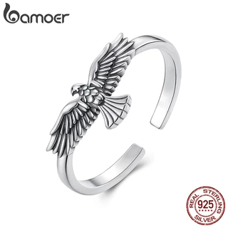 Bamoer 925 Prata Esterlina Anel Aberto Tamanho Ajustável Águia Jóias Presente Feminino em Oferta na Shopee