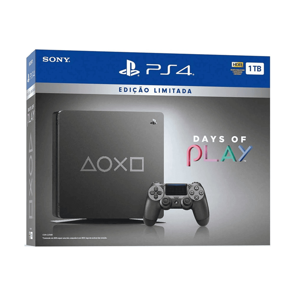 Console PlayStation 4 Slim 1TB PS4 Days of Play (Lacrado) | Shopee