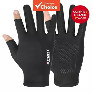 Luvas De Motocicleta Antiderrapantes Geladas : Universais De Proteção Solar Para Andar E Pescar , Design Unissex em Oferta na Shopee