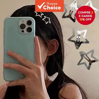 5 Peças Grampos De Cabelo Estrela Estilo Y2K Prata Metal BB Clipes Doces Acessórios Legais Para Meninas em Oferta na Shopee