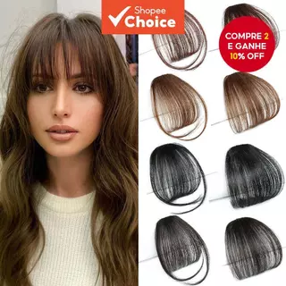 Peruca De Franja Invisível Natural Para Mulheres Sintética Sem Costura Realista em Oferta na Shopee