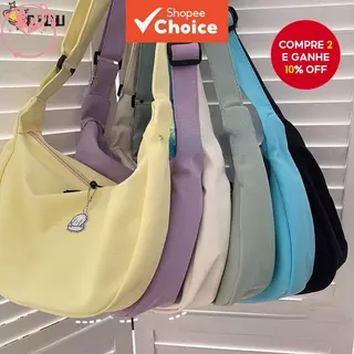 Bolsa De Lona De Grande Capacidade Feminina Primavera E Verão Moda Novo Estilo Cor Sólida Simples Casual em Oferta na Shopee