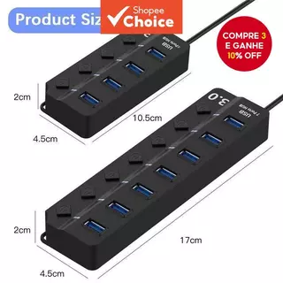 Porta USB HUB 7 Em 1 Para USB3.0 USB2.0 Docking Station Com Interruptor De Alimentação Carga De Transferência De 5 Gbps em Oferta na Shopee