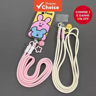 Cordão De Telefone Personalizado Alça Crossbody Ajustável Com Fita Chaveiro De Pulso E Charme Para Todos Os Telefones em Oferta na Shopee