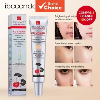 Creme Facial CC Corretor de Cor com Centella Asiatica, BB Cream Reparador e Base Líquida Clareadora - 45ml. em Oferta na Shopee