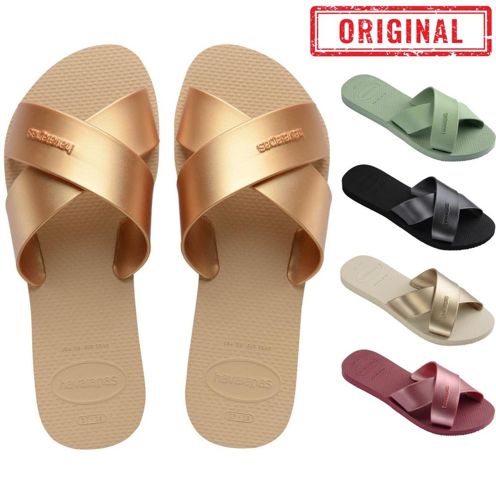 Chinelo Havaianas Rasteirinha Aqua Metallic Original | Shopee Brasil