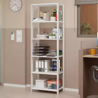 Estante Armário Multiuso para Escritório 59cm 5 Prateleiras Branco Madesa em Oferta na Shopee