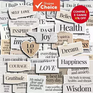 VintageNote 60 Peças De Adesivos Destacáveis Em Inglês – Papel Decorativo De Frases Retrô Para Diários E Capas De Telefo em Oferta na Shopee