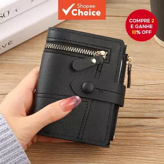 Elegante Verão 2025 Carteira Feminina De Grande Capacidade Fecho De Pressão Multi Zíper Titular Do Cartão Dobrável Moda em Oferta na Shopee