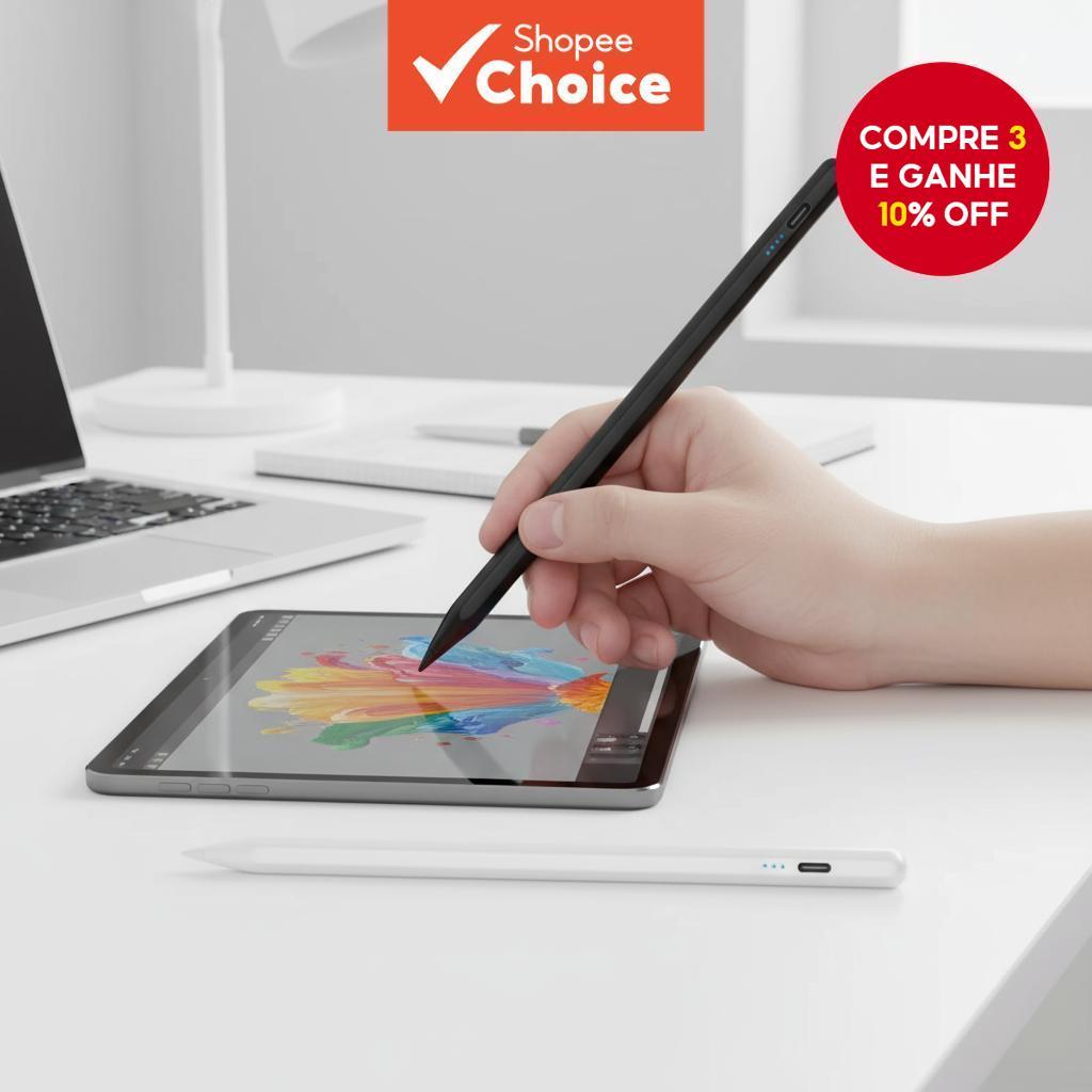 Caneta Universal Stylus para Xiaomi Pad 5/6/7, Carregamento Rápido com ...
