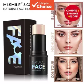 Sombra de Contorno Brilhante para Maquiagem Tridimensional Tom de Pele Europeu Americano Destaque Blush em Oferta na Shopee