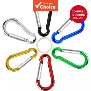 5-20pcs Mosquetões De Liga De Alumínio-Pequenos Acampamento Para Chaves/Bolsas , Ganchos Leves E Duráveis em Oferta na Shopee
