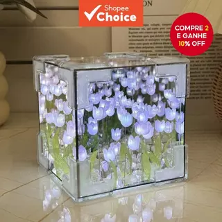 20 Pçs Tulipa Nightlight Artesanal DIY Material Filhote e Espelho Decoração Do Quarto Dia Dos Namorados Presente De Aniv em Oferta na Shopee