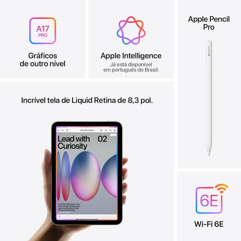 Apple iPad mini, A17 Pro, Wi‑Fi 512 GB – Azul | Shopee Brasil