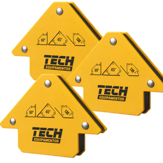 kit 3 Esquadro Magnético TECH 12kg Solda Multiângulos 30° 45° 135° Aço Reforçado Dupla Face em Oferta na Shopee