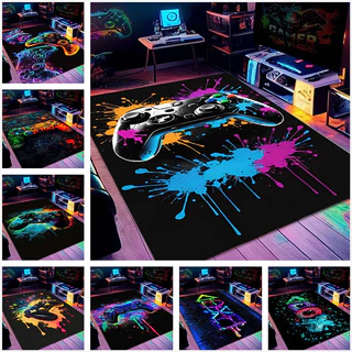 Tapete De Jogos Para Meninos , Gamer Com Design De Controlador Sala , Decoração De Quarto , Antiderrapante , Máquina De 