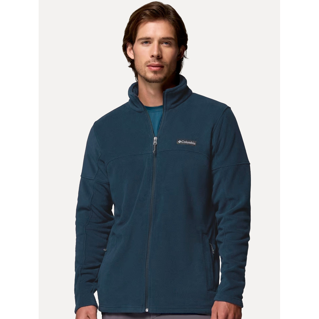 Jaqueta Columbia Masculina Fleece Basin Trail III Full Zip Azul