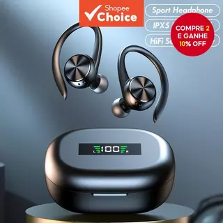 R200 Esportes Fones De Ouvido Bluetooth Sem Fio Com Microfone IPX5 À Prova Dwaterproof Água Ganchos Alta Fidelidade Esté em Oferta na Shopee