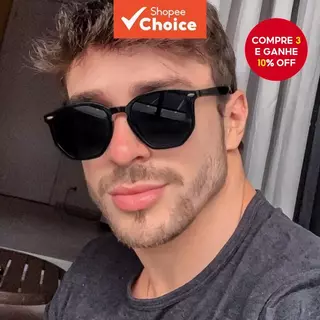 Óculos De Sol Hexagonais Retrô 2025-Detalhes Em Metal UV400 Unissex Para Dirigir/Moda Ao Ar Livre em Oferta na Shopee