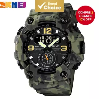 Relógio Digital Militar SKMEI 1637 , Design Vin tage À Prova D'água De 50 M , Pulseira De PU Para Esportes E Casuais em Oferta na Shopee
