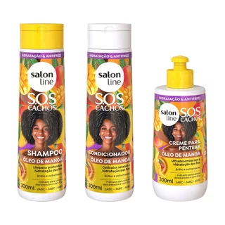 Kit SOS Cachos Óleo de Manga com Creme para Pentear em Oferta na Shopee