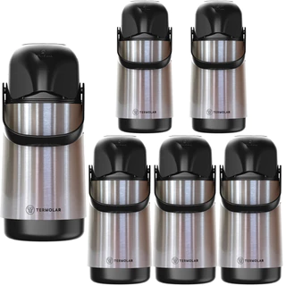 Kit 6 Garrafas Térmicas de Café Termolar em Inox 500ml cada para Bebidas Quentes Chá Água Café em Oferta na Shopee