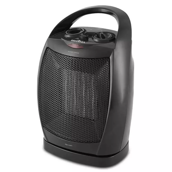 Aquecedor de Ambiente Elétrico Britânia AB1600P Ceramic, Preto