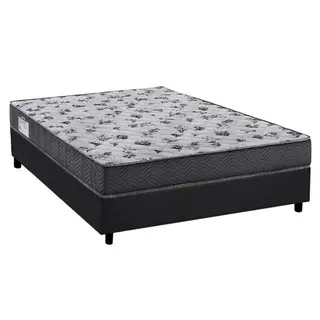 Cama Box Viúva: Colchão Ortopédico Ortobom D33/EP Anatômico ISO 100 Ultra Firme + Base CRC Suede Gray(128x188) em Oferta na Shopee