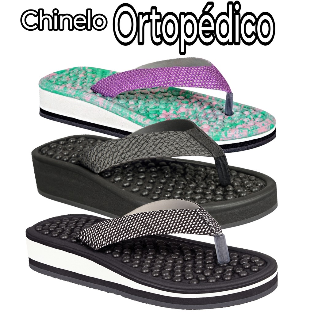 Chinelo Feminino Ortopédico Deidara Para Esporão e Fascite Plantar ...