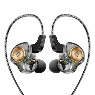 Fones de ouvido esportivos para corrida com controle de linha e microfone Qkz Ak6 Ultra Gamer Músico Com Case