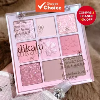 DIKALU Paleta De Sombras De 9 Cores Romântica Flor De Cerejeira Pérola Maquiagem Para Os Olhos Presente De Dia Dos Namor em Oferta na Shopee