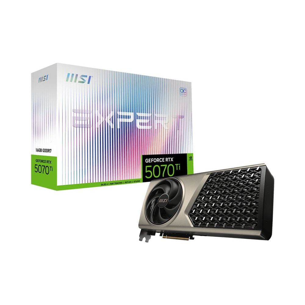 Placa de Vídeo NVIDIA GeForce MSI RTX5070TI 16G Blackwell Expert OC GDDR7 DLSS4 912-V531
