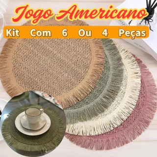 Jogo Americano Descanso De Mesa Jantar Flexível Kit Com 6 Ou 4 Peças 38Cm Elegante E Rústico em Oferta na Shopee