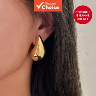 Moda High-end Sentimento CCB Gota De Água Brincos Estilo Legal Nicho Versátil Personalidade Feminina em Oferta na Shopee